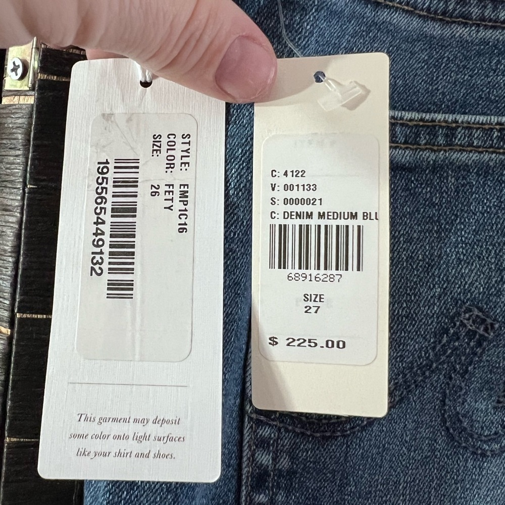 NWT AG Stevie High-Rise Straight Jeans Anthropologie Size 26 color FELICITY - Picture 12 of 12